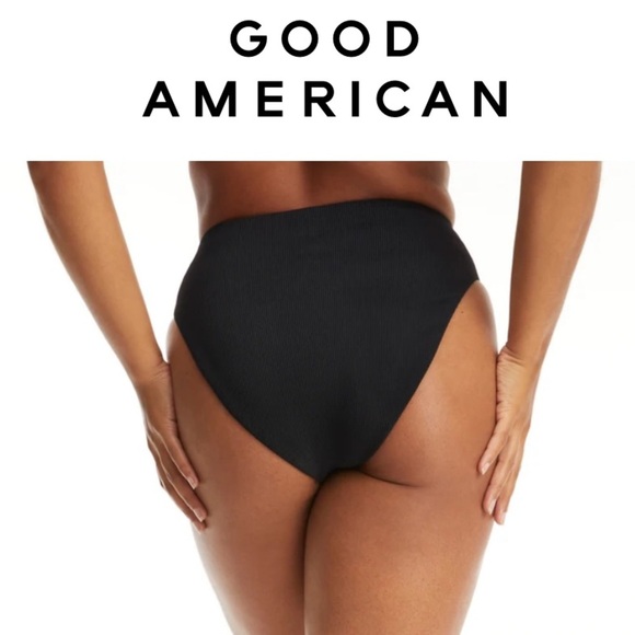 NEW Good American Good Waist Swim Bottom Basic Black 7 4XL - Picture 4 of 14